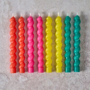 Bright Twirls Candles